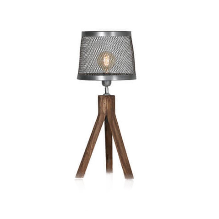 Onafhankelijk Viool kraan Tafellamp houten met opengewerkte kap - Helene Livingstyle