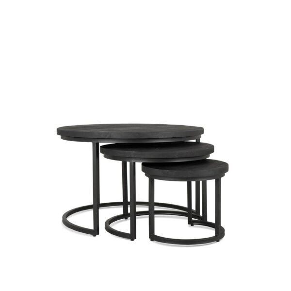 Ronde set salontafel zwart